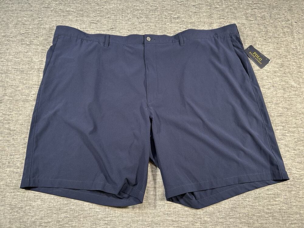 Polo Ralph Lauren Shorts Mens 52 Big 9" Navy Blue Stretch Casual Classic Preppy